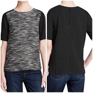 Vince Textured Tweed Wool Boxy  Zip Top M